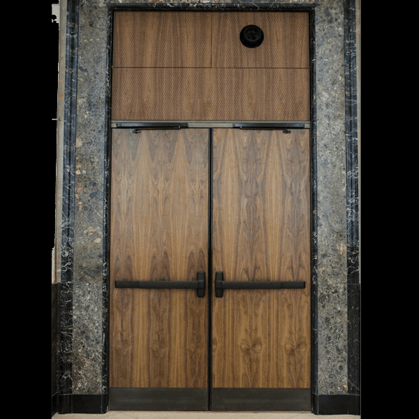 Wood Clad Bullet Acoustic Doors & Frame